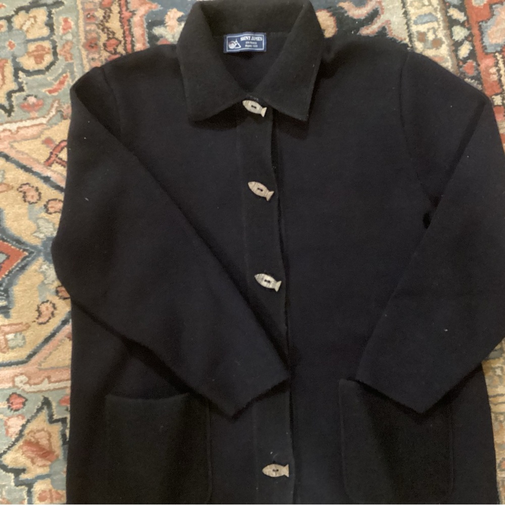 Saint James Classic Navy Sailor’s Cardigan - Picture 2 of 7